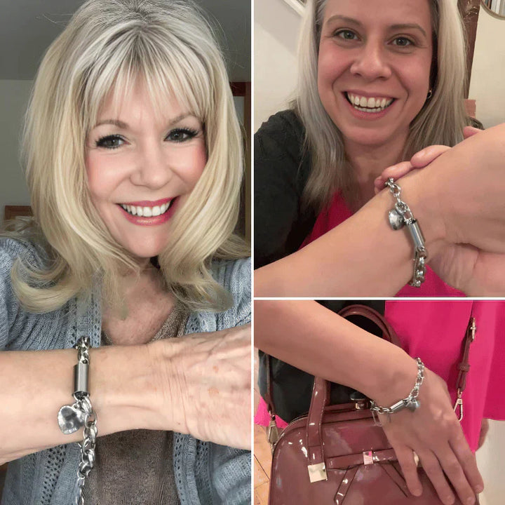 Pulsera gruesa de corazón de oro
