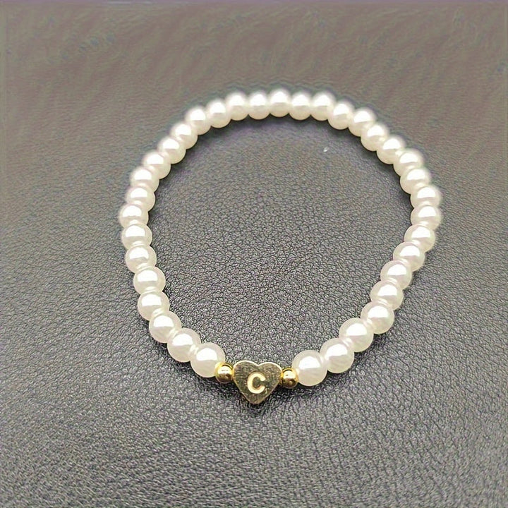 Bracelet Chic avec Initiale en Cœur (A–Z)