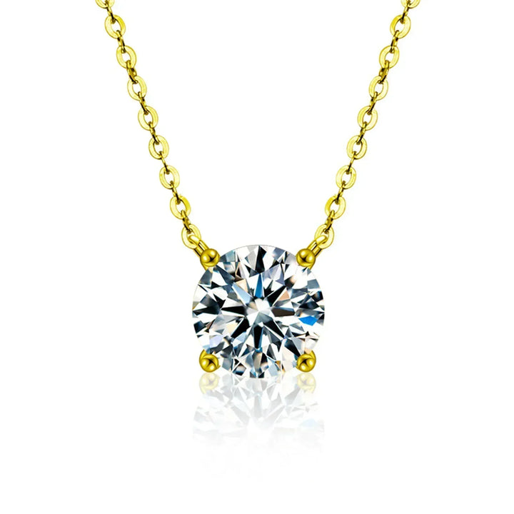 Collier Plaqué Or avec Zircons