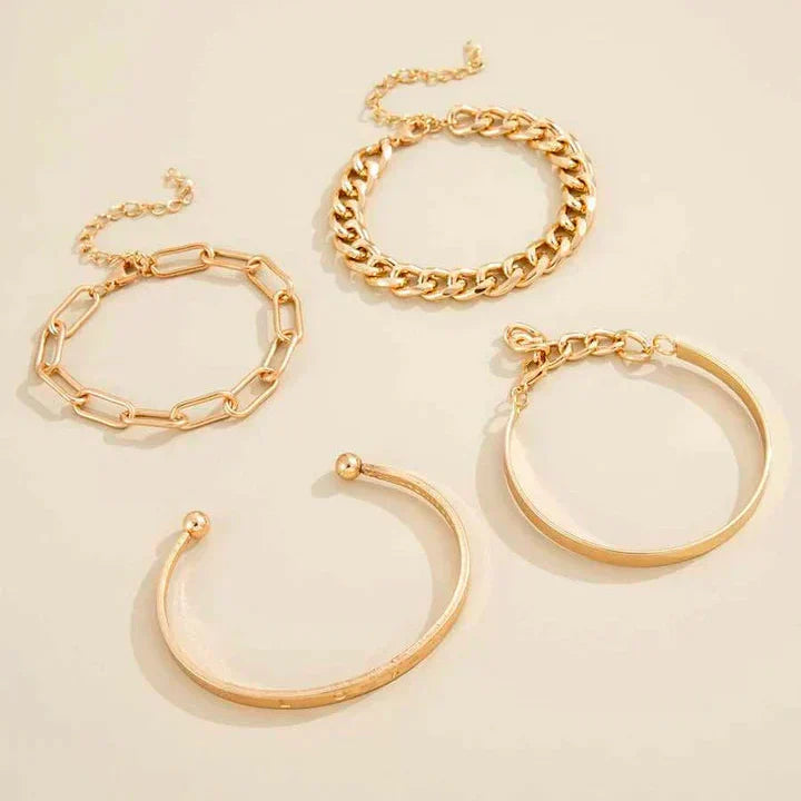Set Bracciali Élan Mercer de Oro Blanco