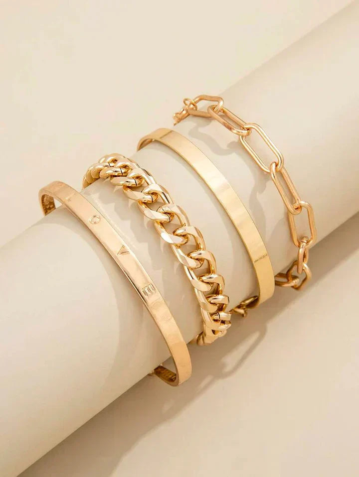 Set Bracciali Élan Mercer de Oro Blanco