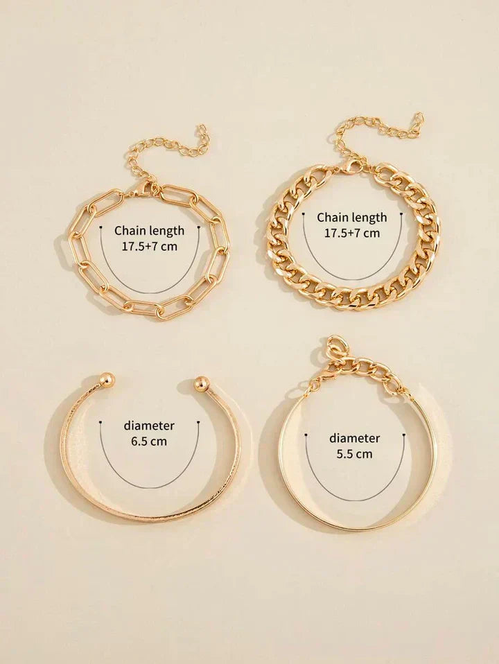 Set Bracciali Élan Mercer de Oro Blanco